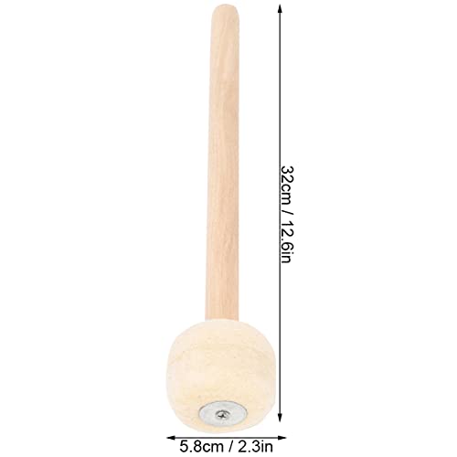 2Pcs Drum Tool Drum Stick, Baquetas de Percusión con Mango de Madera y Cabeza de Lana, Accesorios para Banda de Instrumentos de Percusión miniatura 7