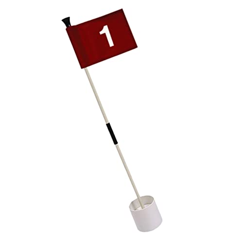 POPETPOP Golf Flagpole Set Golf Flagstick Kit Removable Flags Golfing Training Flag for Court