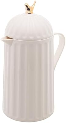 WOLFF Garrafa Térmica de Plástico Bird Branca 600ml - Enxoval - Organização - Decoração - Cozinha - Mesa Posta - Utilidades Domésticas - Perfeita Para Café e Chá