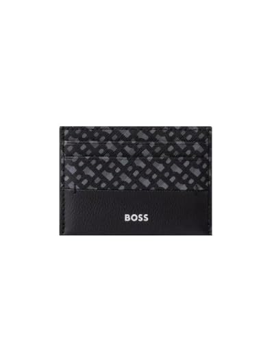 Hugo Boss Men's Ray Black Leather Card Case Wallet