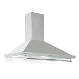 Klarstein Okap kuchenny 90 cm, z diodami LED, wydajny, cichy, strumień powietrza 591,5 m³/h, okap ścienny z aluminiowym filtrem przeciwtłuszczowym i 3 poziomami mocy, 90 cm