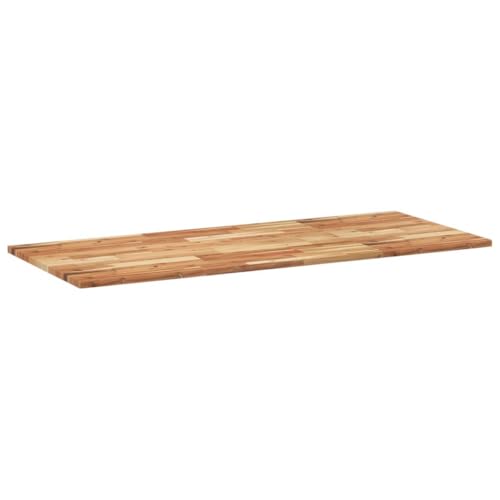 Tapa de lavabo de madera maciza rectangular, encimera de acacia de 140 x 60 cm duradera 4