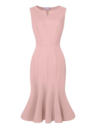 Women's Fishtail Dress Sleeveless V Neck Elegant Cocktail Bodycon Mermaid Dresses