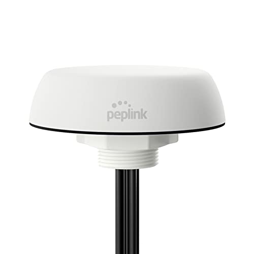 Peplink Cellular & WiFi Antenna Mobility 22G | LTE 2x2 MIMO Cellular High Bandwidth Dual-Band Wi-Fi External Router Computer Networking Antenna System with Reliable GPS Receiver | 6.5 ft, White