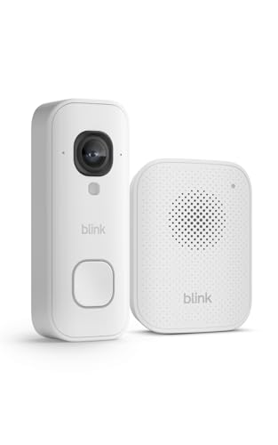 Image of Blink Wired Doorbell 2K+ (all-new) and Blink Chime (newest model) - Head-to-Toe 2K video doorbell, continuous hardwired power, in-home chime, enhanced audio - (White)