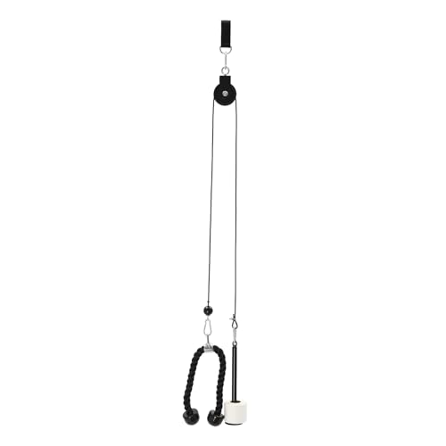 Sistema de tracción de cable, sistema de tracción de cables, sistema de tracción de peso para equipos de gimnasio en casa, capacidad de carga de 100 kg, cuerda de acero de 2 m, polea de inversión
