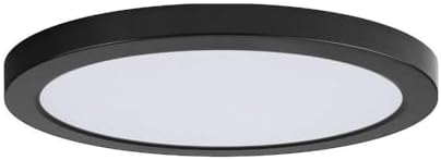 Maxim Lighting 57696WTBK Chip - 22W 1 LED Round Flush Mount-1 Inches Tall and 12 Inches Wide, Finish Color: Black