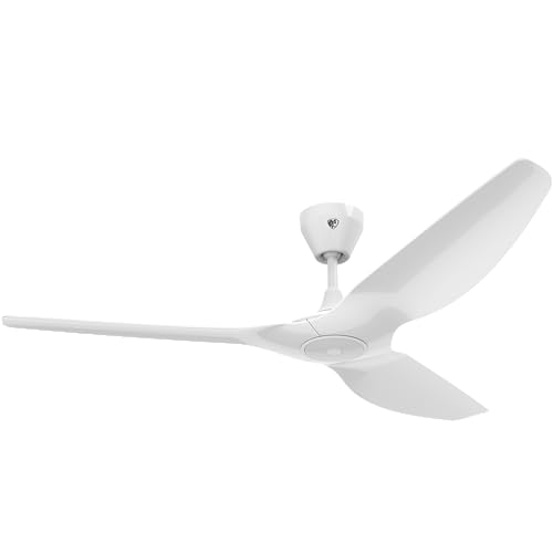 Image of Big Ass Fans Haiku L Indoor Ceiling Fan with LED Light - 60 Inch Smart Ceiling Fan, Whisper-Quiet Permanent Magnet Motor, Wi-Fi App Control, Alexa & Google Compatible, Design for Medium Rooms, White