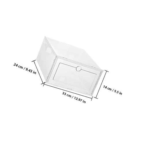 Boîtes rangement chaussures empilables et pliables transparentes x4