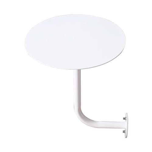 Moderna mesa redonda de pub para comedor, bistró, cafetería, hogar, bar, mesa de bebida de metal, tipo L, mesa auxiliar para sofá, mesa auxiliar al aire libre, mesa auxiliar de 40 x 40 x 45 cm