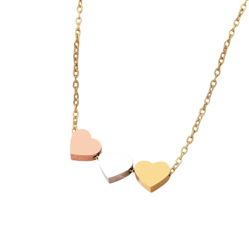 Collier en acier inoxydable doré pour femme avec pendentif tendance 2025