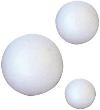 Lexicon Select Polystyrene Balls - 7cm diamter - Pack of 10 Make Your own Christmas Baubles, Decoration and Other Craft