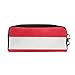 ZQYTGFDC Austrian flag Leather portable makeup storage bag Aesthetic Pencil Bag for Women, Makeup Pouch