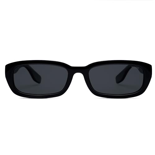 SOJOS Retro Rectangle Polarized Sunglasses Womens Trendy Sun Glasses Vintage Shades UV400 SJ26062