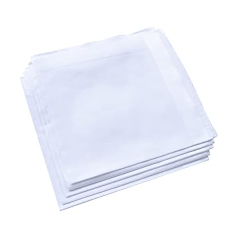 100% Cotton Handkerchiefs Stripe Assorted Solid Color Pocket Square Hankies 5 Pieces Set Cover