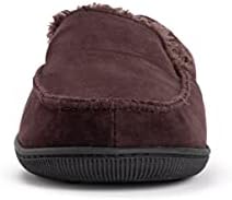 MUK LUKS Men's Faux Suede Moccasin Slipper, Brown, 12 | Image 5