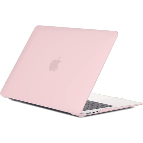 Image of EooCoo Case Compatible with MacBook Air 13 inch M5 2026-2022 M4 M3 M2 A3449 A3240 A3113 A2681, Sleek Hard Shell Scratch Resistant Protective Cover for Mac Air 13.6 inch Case, Matte Pink