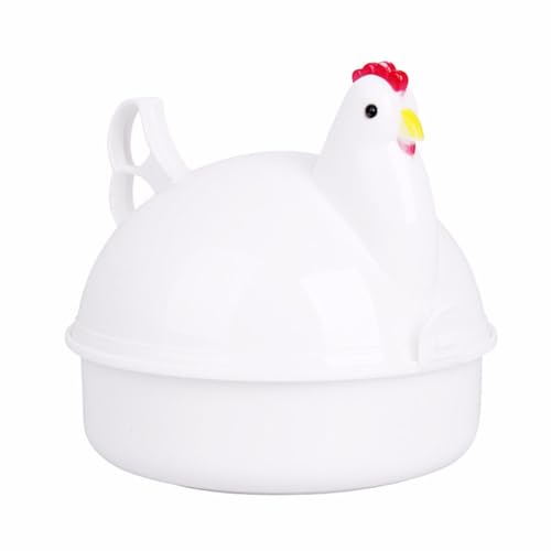 PRETYZOOM Electric Egg Cooker - 4 Capacity Egg , Chicken Shaped Cooker for Hard, Soft, and Poached Eggs