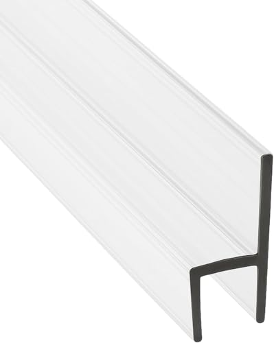 Joint Détanchéité De Porte De Douche en H sans Cadre De 85 Pouces - Protection Anti-fuites Ultra-Transparente pour Verre De 4 à 6 Mm (1/4 Pouce), Clear 1/4...