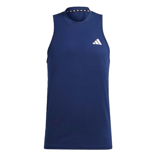 adidas Men's Training Essentials Feel Ready Logo Sleeveless T-Shirt, Dark Blue/White, XX-Large