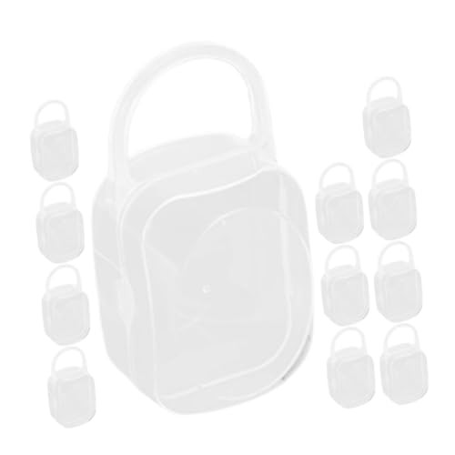 Holibanna 12 Piezas Chupetes Reutilizable para Bebés de Organizador de Chupetes Portátil y Transparente para Almacenamiento Limpiar