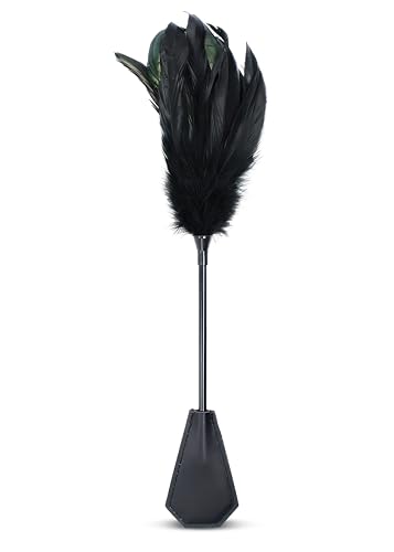 Feather Tickler for Cosplay French Crop Faux Leather 15 inch Feather Ticklers Teasers