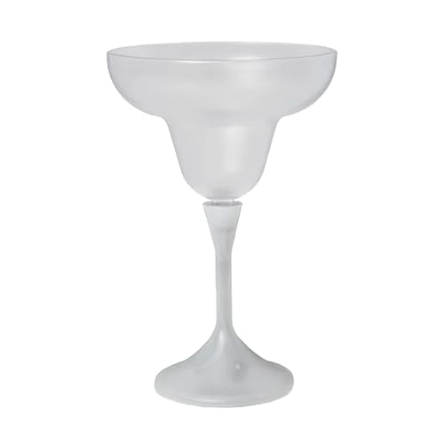 Pack of 18 Frosted Margarita Drinking Glass White Stem