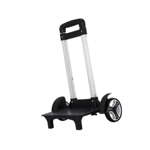 Oshhni Chariot de courses à roulettes Chariot de transport Chariot utilitaire de voyage Chariot à main Diable, Noir