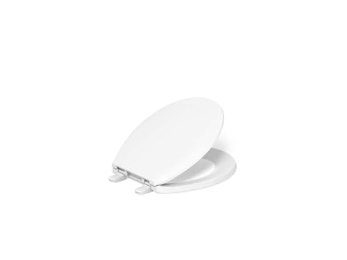KOHLER K-4652-A-0 Lustra Elongated Closed-Front Toilet Seat, White