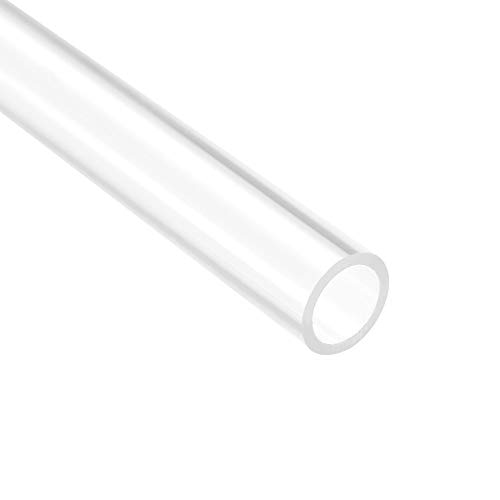 Image of uxcell Clear Rigid Tubing 4mm(5 /32'') ID x 6mm(1 /4'') OD x 1Ft Length Round Plastic Polycarbonate Tube