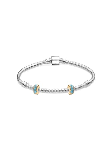 Image of ARTCHARM Clasp Love Safety Chain Charm - Authentic 925 Sterling Silver Heart Beads - Fit European Style Bracelet