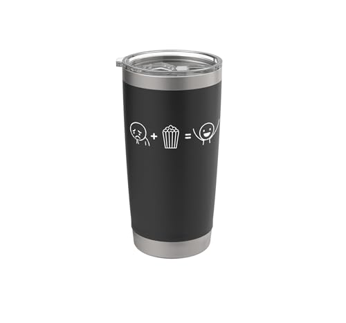 Cine Palomitas Triste, Cara feliz Vaso térmico de acero inoxidable de doble pared