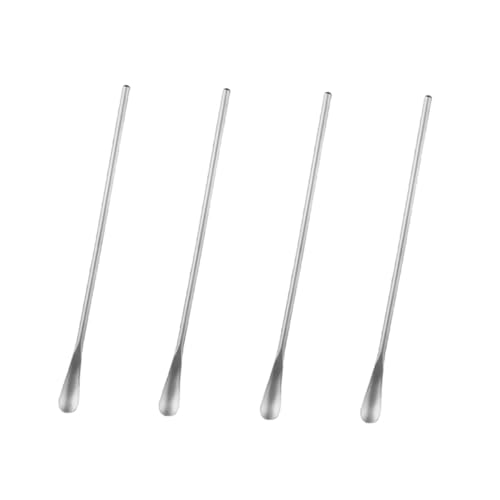 Cabilock Ice Cream Spoons Set 4pcs Stainless Steel Stirring Spoons for Coffee Tea Bar Restaurant