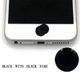 Image of iPad Home Button Fingerprint Sticker ,Sliver Aluminum frame Touch ID Button Sticker for iPad mini 2 /4 iPad Air 2 iPad Pro and other iPhone Fingerprint Touch ID Accessories( black with black ring )