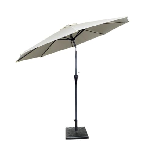 Sombrilla de aluminio para patio con base cuadrada duradera y lona de alta densidad