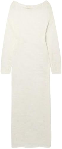 Khaite Vestido Maxi de algodón de Punto Abierto Opal de Segunda Mano