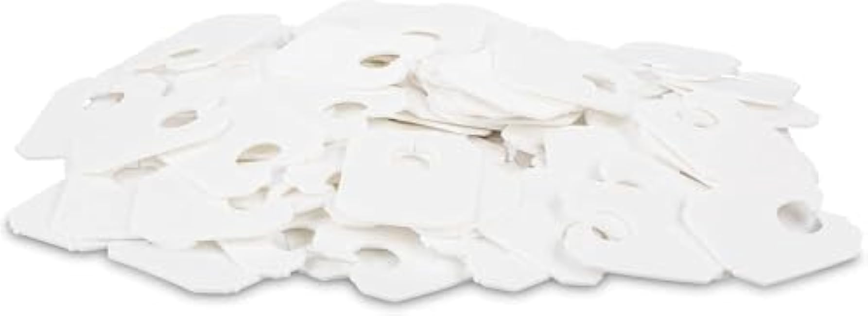 MT Products White Plastic Bread Clips 7/8 x 1 1/8 - Disposable Bread Ties - Pack of 500