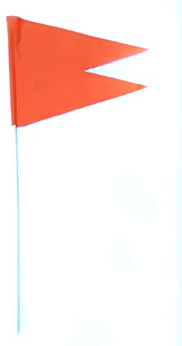 JLP Ski Flag with Pole Double Triangle Custom Wood Pole 3 Ft Tall