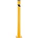 Global Industrial Steel Bollard w/Chain Slots & Removable Cap, 4-1/2"Dia. x 48"H, Yellow