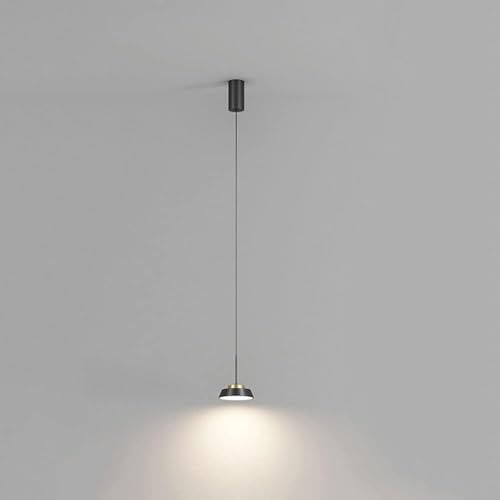 Luminaire suspendu réglable LED noir à intensité variable 3 couleurs 6W - 6