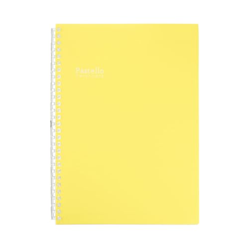 Carnet de notes rechargeable Lihit Lab Pastello 24x19 cm jaune ligné