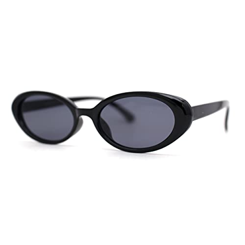 SA106 Womens Simple Classical Oval Thin Plastic Sunglasses2