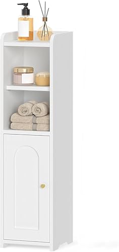Hzuaneri Bathroom Storage Cabinet, Corner Floor Cabinet with Doors and