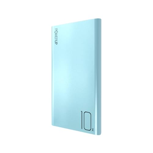 POWERUP Boost 10000 mAh Power Bank Fast Charging with 3 Ports Micro, Type C & USB Compatible for Smartphones/Tablet/Smartwatch/Bluetooth Headphone & Speakers - Blue