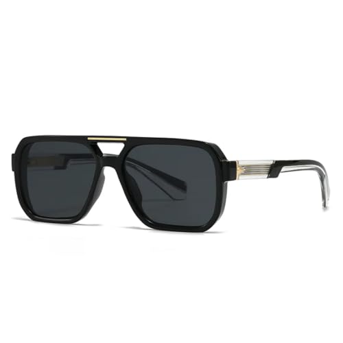 Lunettes de soleil rétro à rivets pour hommes verres UV400 contre l'éblouissement solaire