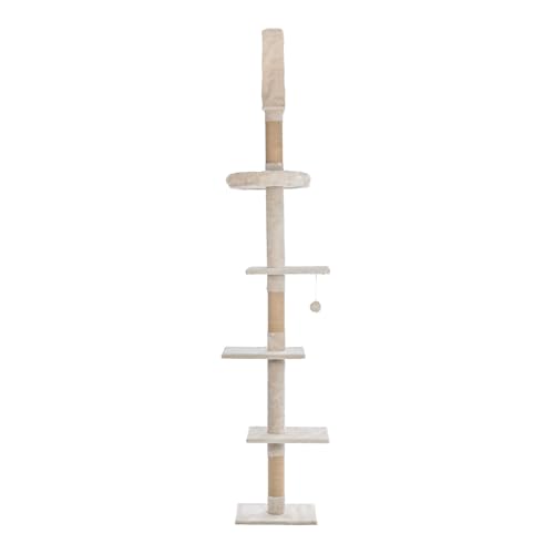 TRIXIE Kobe Cat Tree, 4-Level Cat Tower, Adjustable Tension 90.5"...