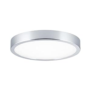 Paulmann 70882 Deckenleuchte LED Panel Aviar Deckenlampe flach Deckenlicht IP44 spritzwassergeschützt 20W Badezimmerlampe Chrom inklusive Leuchtmittel