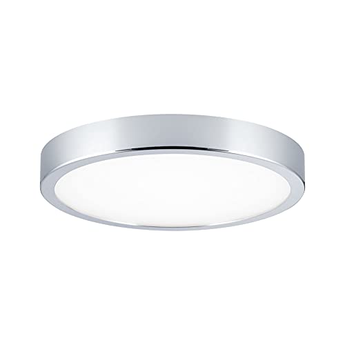 Paulmann 70882 Deckenleuchte LED Panel Aviar Deckenlampe flach Deckenlicht IP44 spritzwassergeschützt 20W Badezimmerlampe Chrom inklusive Leuchtmittel