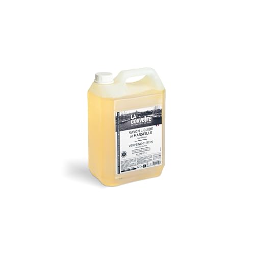 La Corvette – Savon Liquide de Marseille Verveine Citron – 5L – 96% d’Ingrédients d’Origine Naturelle – Extra Doux – Format Économique