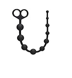Anal Plugs,Silicone Anal Butt Plugs,Silicone Anal Butt Plug Adult Sex Toy,Anal Chain, Anal Plug with Anal Beads, Butt Plug Anal Beads with Safe Pull Ring(Black)